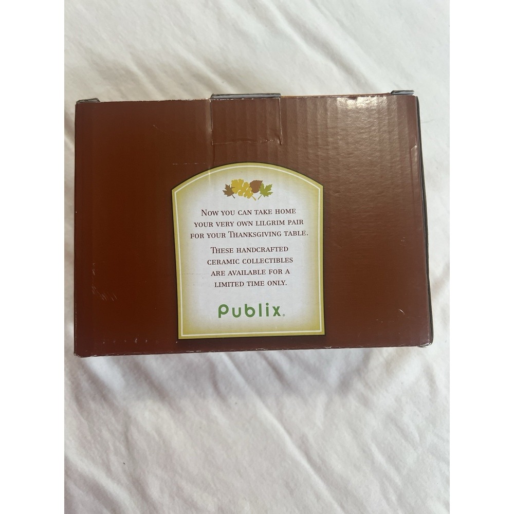 The‎ Lilgrim Pair Salt & Pepper Shakers Publix Limited Edition Thanksgiving NIB - Picture 4 of 5